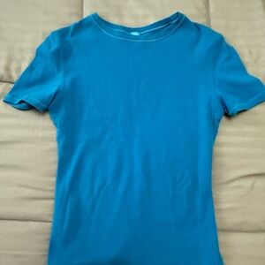 SKIMS Cotton Jersey T-shirt Short Sleeve Mykonos Blue XS